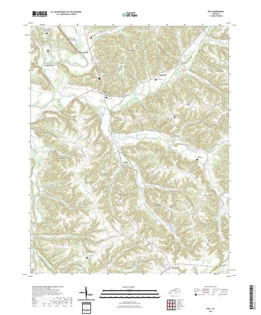 US Topo 7.5-minute map for Phil KY – American Map Store