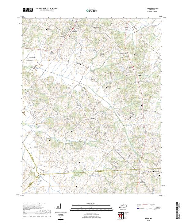 US Topo 7.5-minute map for Poole KY