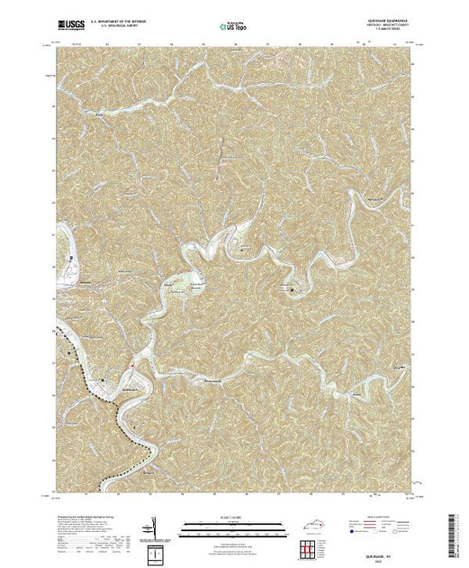 US Topo 7.5-minute map for Quicksand KY – American Map Store