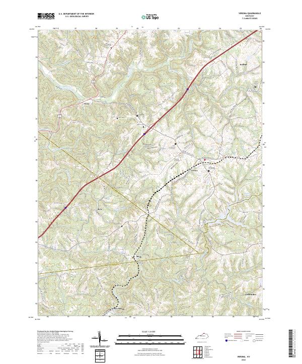 US Topo 7.5-minute map for Verona KY