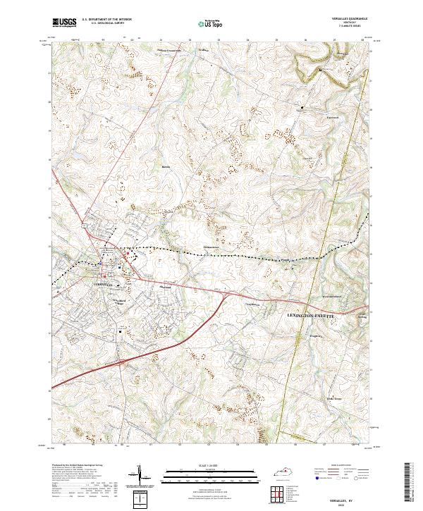 US Topo 7.5-minute map for Versailles KY