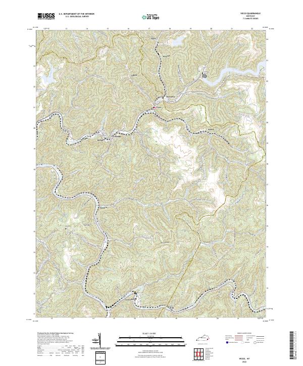 US Topo 7.5-minute map for Vicco KY