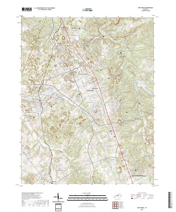 US Topo 7.5-minute map for Vine Grove KY