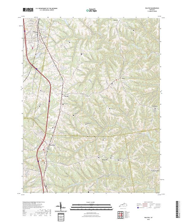 US Topo 7.5-minute map for Walton KY