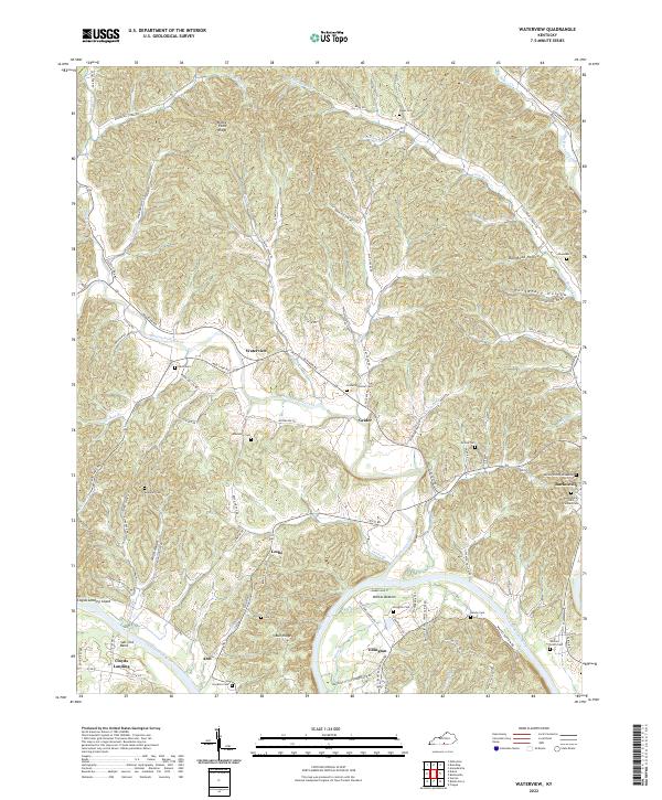 US Topo 7.5-minute map for Waterview KY