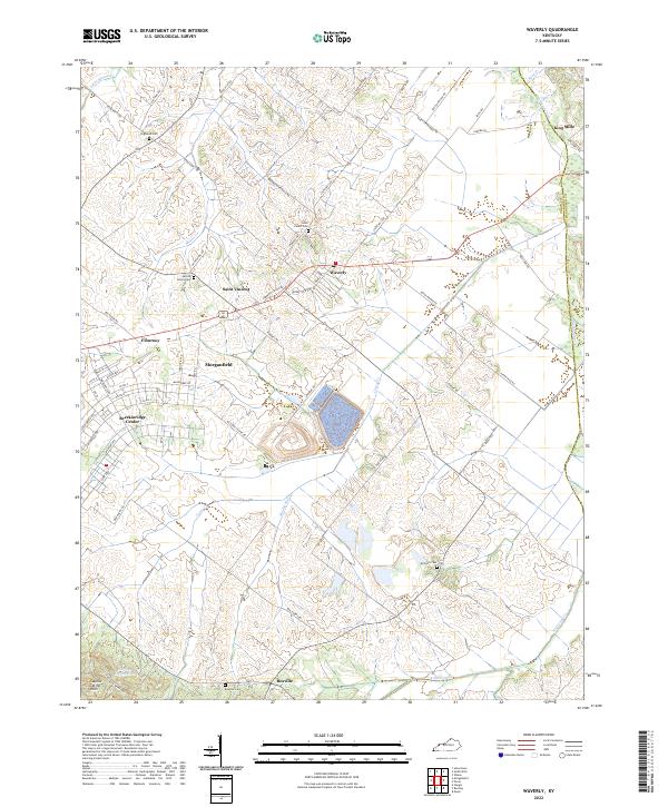 US Topo 7.5-minute map for Waverly KY