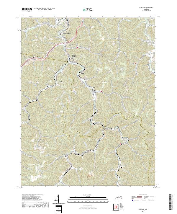 US Topo 7.5-minute map for Wayland KY