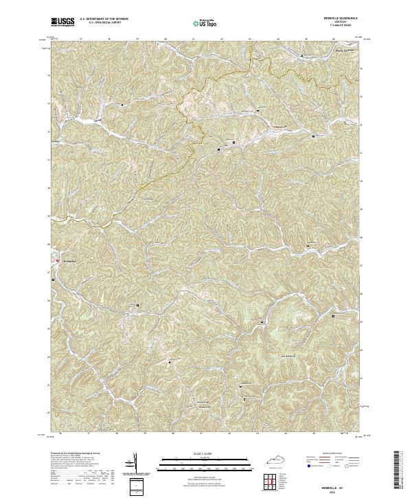 US Topo 7.5-minute map for Webbville KY