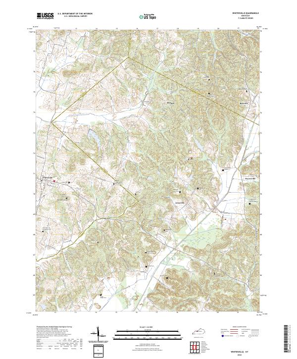 US Topo 7.5-minute map for Whitesville KY