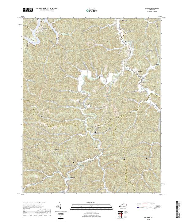 US Topo 7.5-minute map for Willard KY