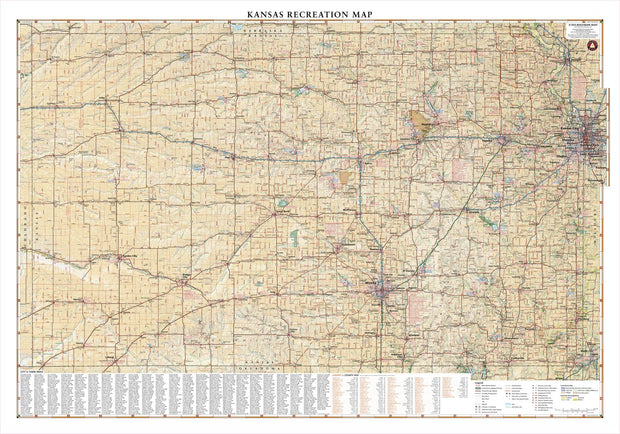 Kansas Recreation Map by Benchmark Maps