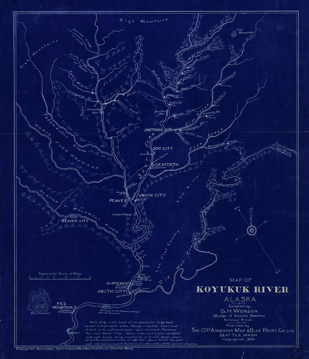 Map of Koyukuk River, Alaska - 1899