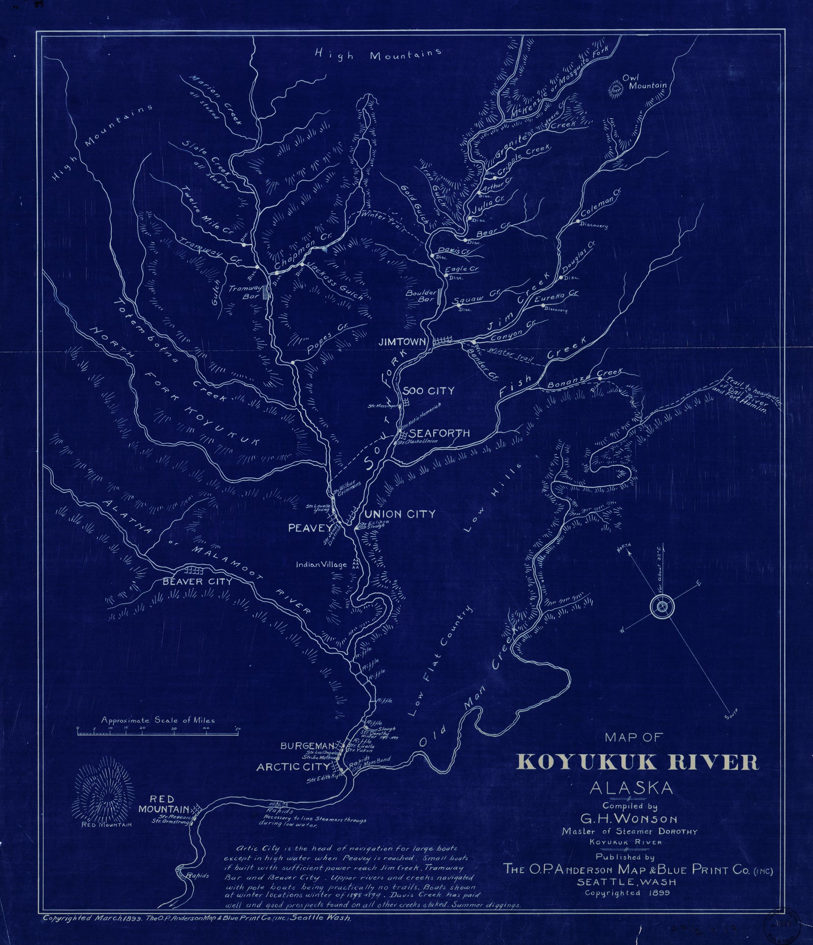 Map of Koyukuk River, Alaska - 1899