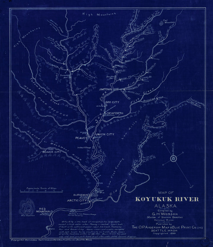 Map of Koyukuk River, Alaska - 1899