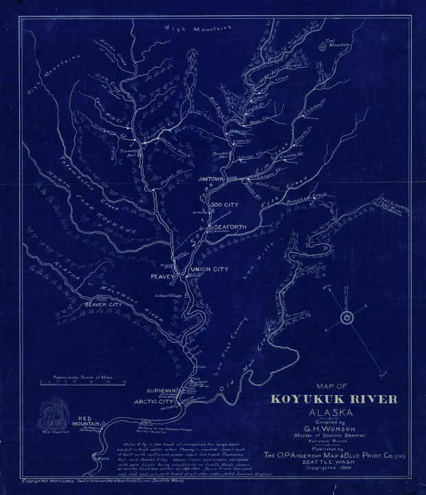 Map of Koyukuk River, Alaska - 1899