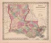 Colton's Louisiana, 1855