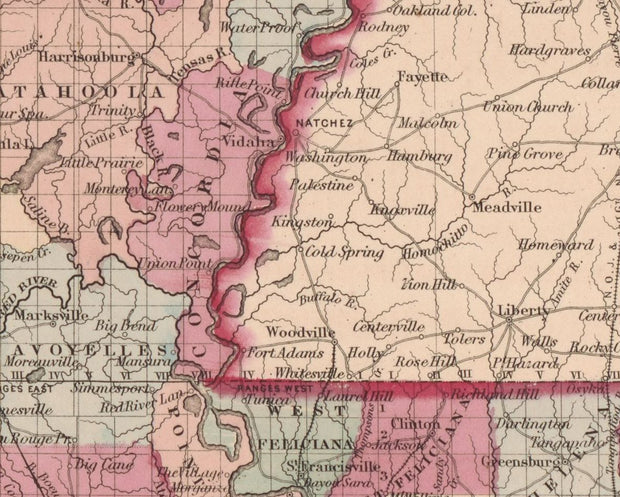Colton's Louisiana, 1855