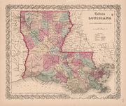 Colton's Louisiana, 1855