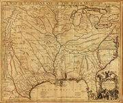 A Map of Louisiana and the River Mississippi, 1721