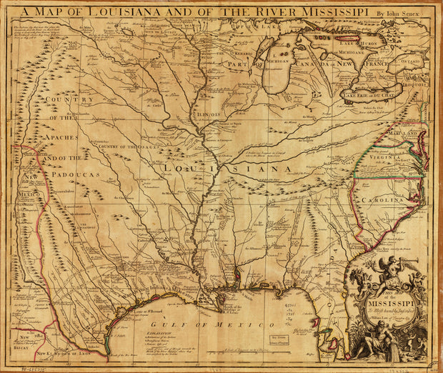 A Map of Louisiana and the River Mississippi, 1721
