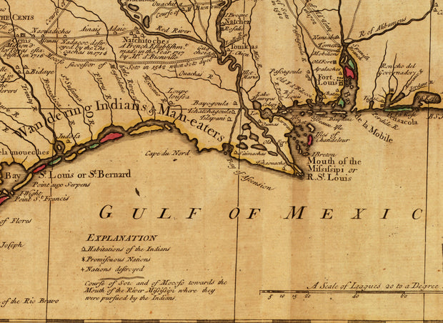 A Map of Louisiana and the River Mississippi, 1721