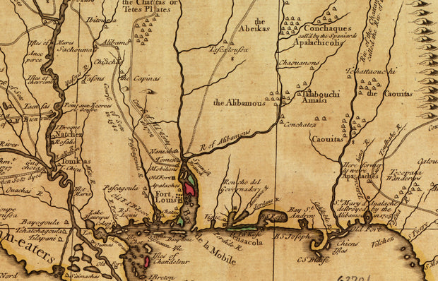 A Map of Louisiana and the River Mississippi, 1721