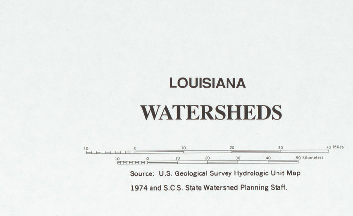 Louisiana Watersheds, 1991