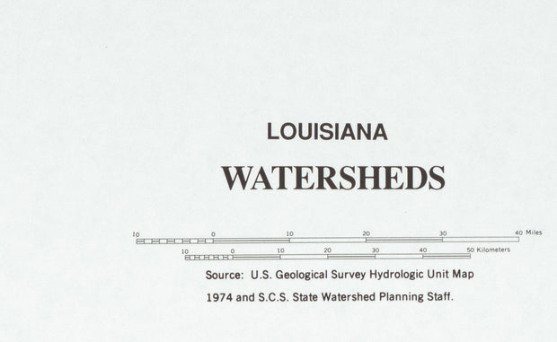 Louisiana Watersheds, 1991