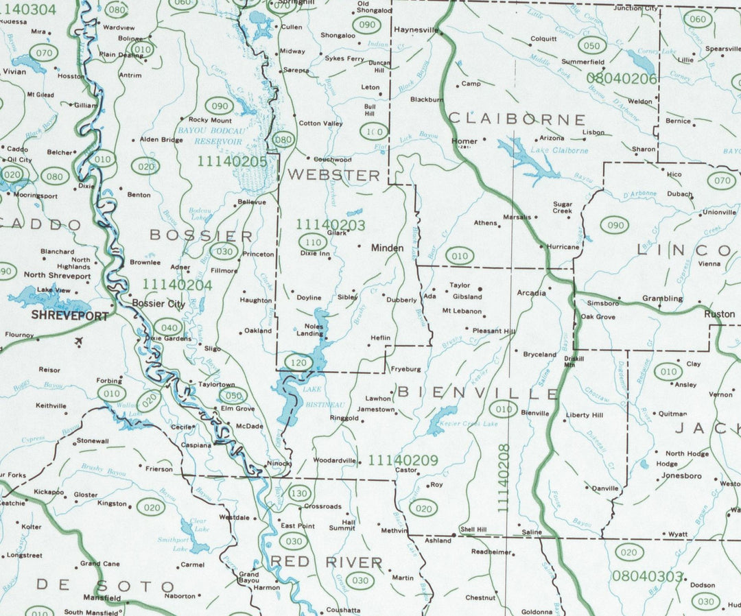 Louisiana Watersheds, 1991