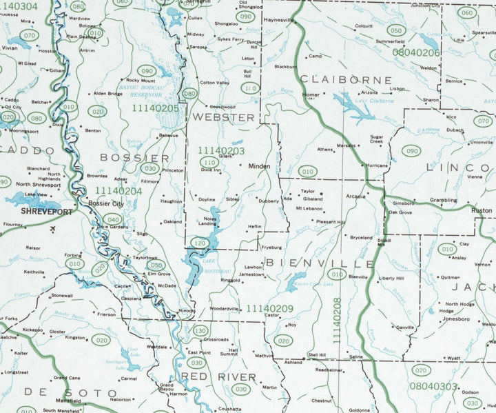 Louisiana Watersheds, 1991