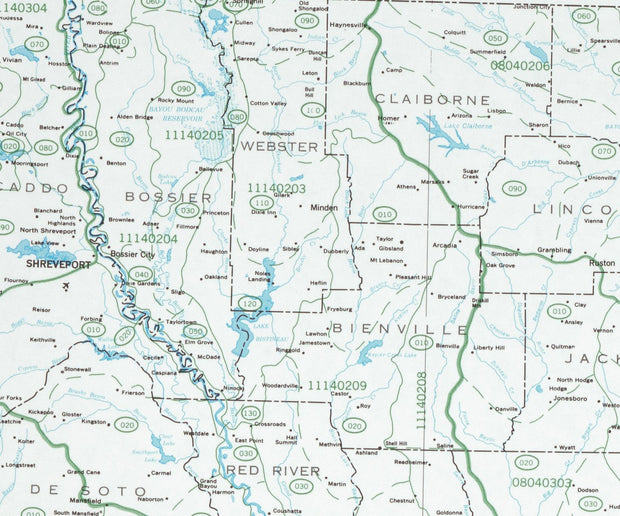 Louisiana Watersheds, 1991