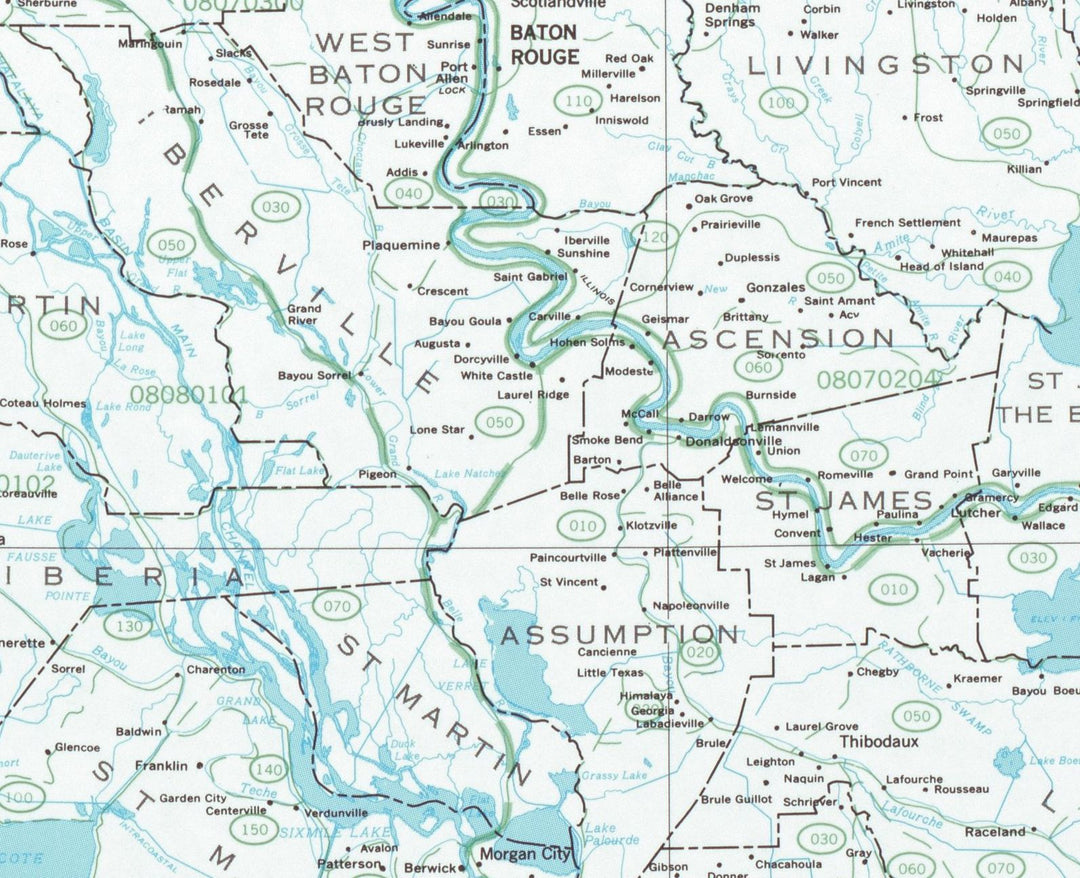 Louisiana Watersheds, 1991