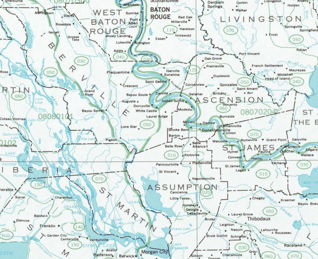 Louisiana Watersheds, 1991