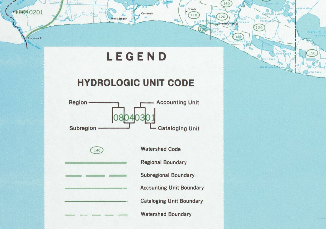 Louisiana Watersheds, 1991