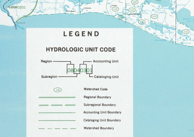 Louisiana Watersheds, 1991