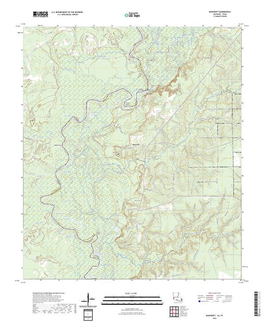 US Topo 7.5-minute map for Bancroft LATX – American Map Store
