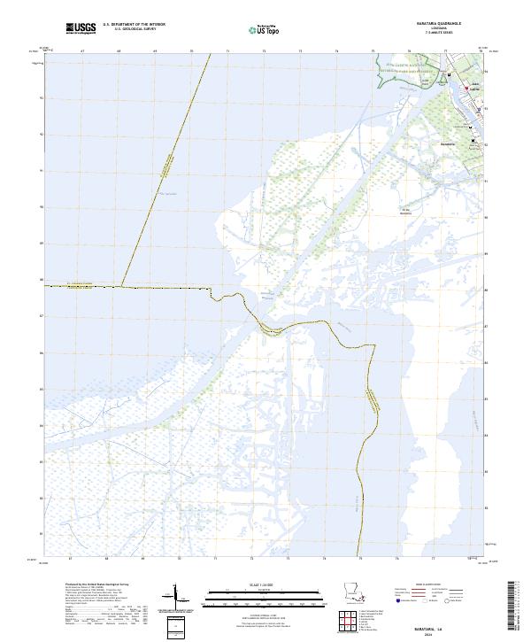 US Topo 7.5-minute map for Barataria LA