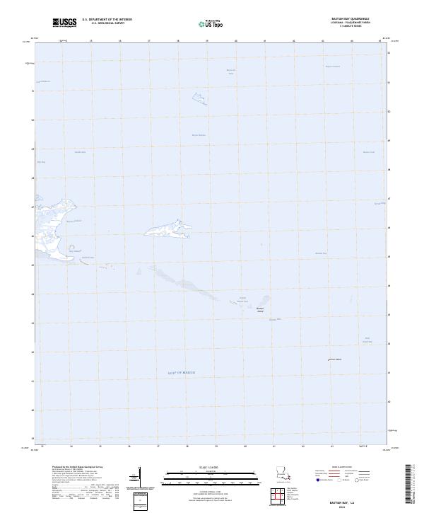 US Topo 7.5-minute map for Bastian Bay LA