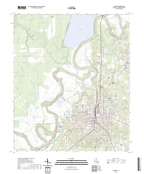 US Topo 7.5-minute map for Bastrop LA