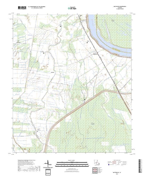 US Topo 7.5-minute map for Batchelor LA