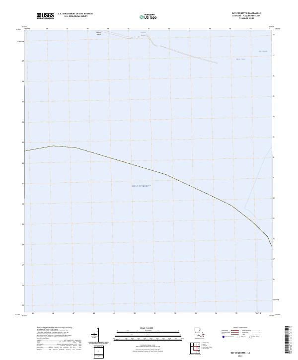 US Topo 7.5-minute map for Bay Coquette LA
