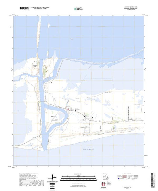 US Topo 7.5-minute map for Cameron LA – American Map Store
