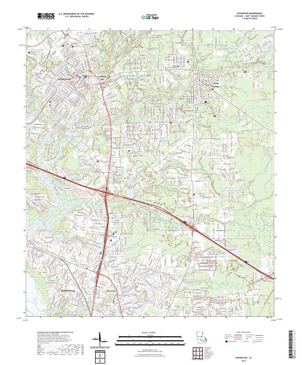US Topo 7.5-minute map for Covington LA
