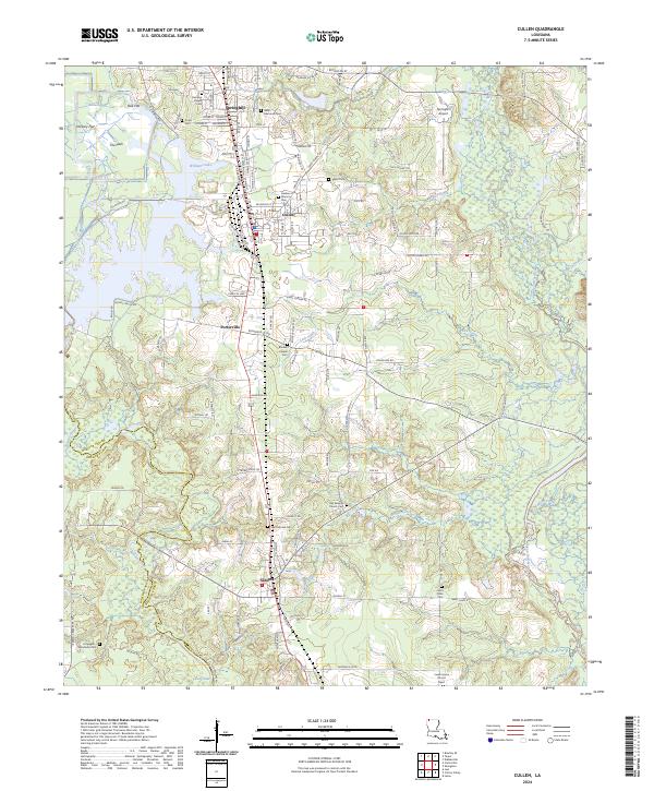 US Topo 7.5-minute map for Cullen LA