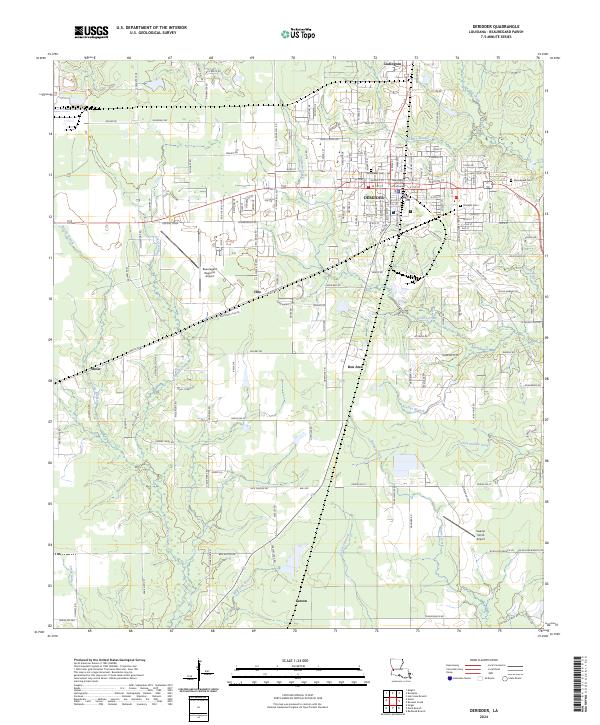 US Topo 7.5-minute map for DeRidder LA