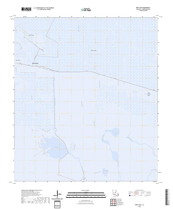 US Topo 7.5-minute map for Deep Lake LA