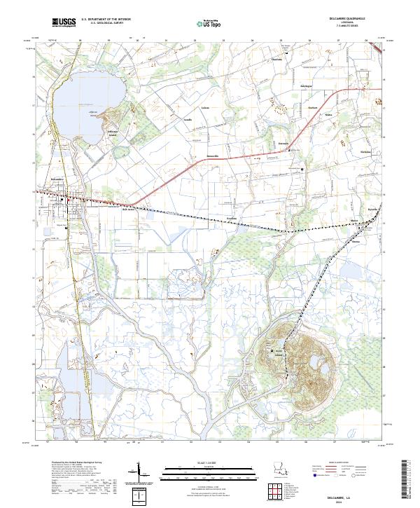 US Topo 7.5-minute map for Delcambre LA