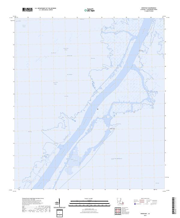 US Topo 7.5-minute map for Dixon Bay LA