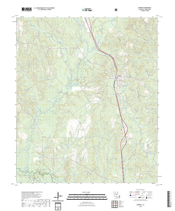 US Topo 7.5-minute map for Dodson LA