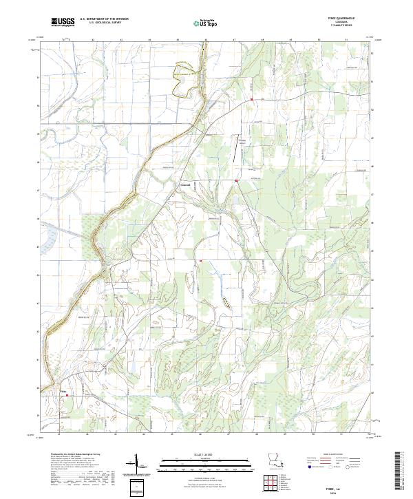 US Topo 7.5-minute map for Fiske LA – American Map Store